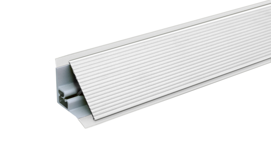 Плинтус кухонный алюминиевый, L=3050мм, рифленый