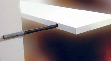 Полкодержатель скрытый d=14мм, L=140мм, 40кг на пару