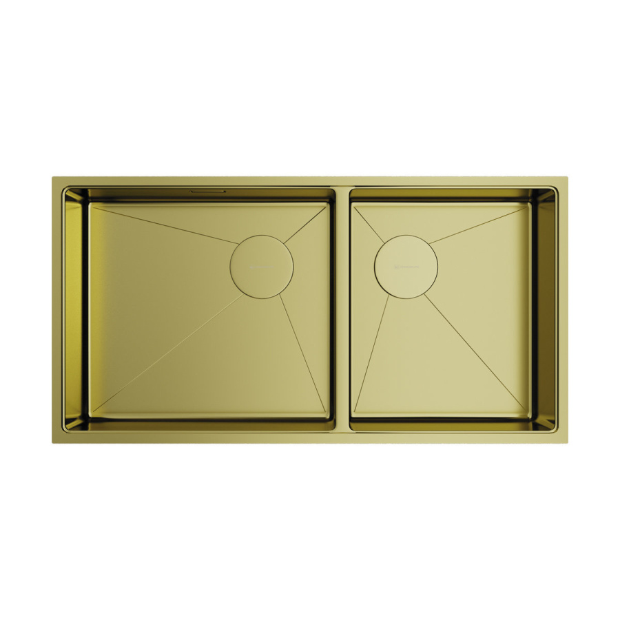 Мойка Taki 85-2-LB-U/IF Side-LG, нержавеющая сталь, светлое золото