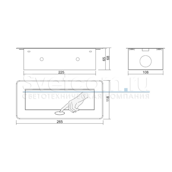 Горизонтальная, 2хEURO+2хUSB A+RJ45+2хHDMI, полуавтомат, серый, 265х118х65мм, металл, GLS