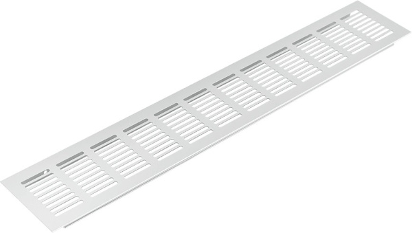 Вентиляционная решетка для цоколя, 480х80мм, алюминий, алюминий, Grade