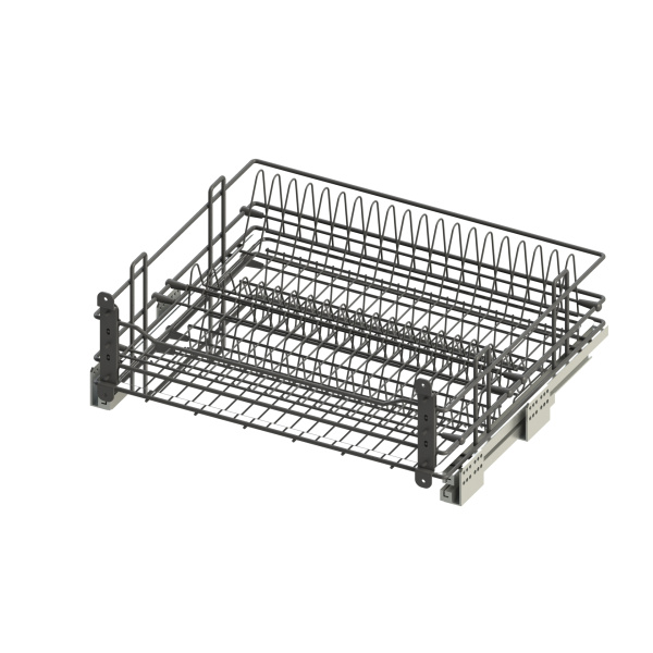 Сушка в нижний шкаф 800мм, 745х485х180мм, направляющие с доводчиком, графит, Россия