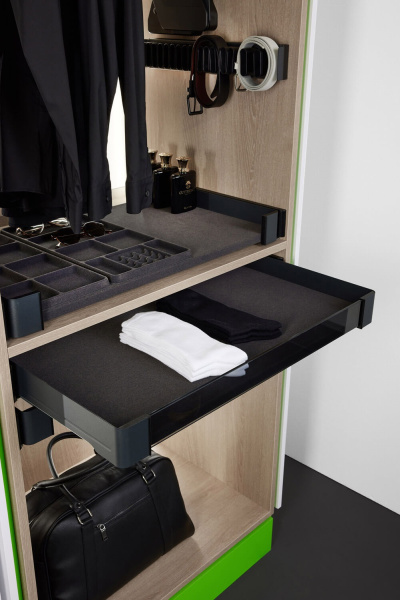 Подложка из флока в полку Конеро, W 1020мм, D 345мм, черный, Kessebohmer