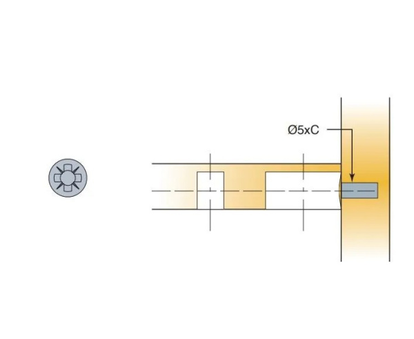 Дюбель ввинчиваемый System 6, 5х6,3х11,5мм, Titus