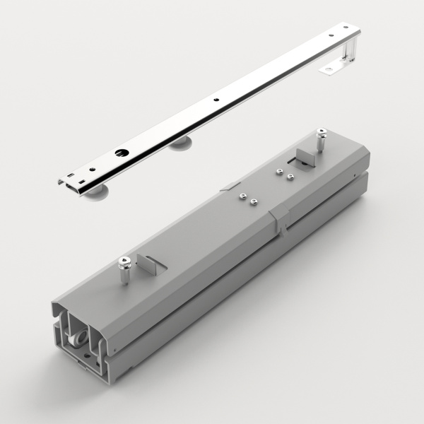 Комплект направляющих OLONA с демпфером Silent System для закрывания, 100 кг, серебристый