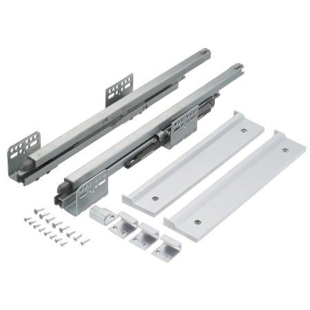 Корзина с органайзером в шкаф на 800мм, 485х760х85мм, полное выдвижение, с доводчиком, белая