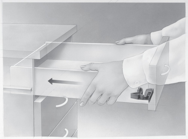 Направляющая Quadro V6 15 Silent System, 15 кг, NL250, полн выдвиж, надвиж монтажа, EB20, левая