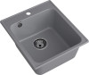 Мойка GranFest QUARZ 17, 418х477 мм, темно-серый (квадратная, без сифона)