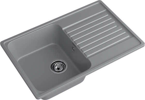 Мойка GranFest QUARZ 78, 736х476 мм, темно-серый (прямоугольная, без сифона)