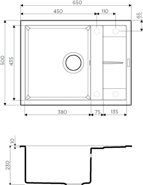 Мойка Sumi 65-BE, Tetogranit/ваниль 