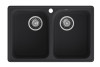 Мойка ЭкоМ 7448-2, 740х480мм, кварц, черный (без сифона)