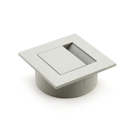 Заглушка для кабель-канала квадратная, светло-серый