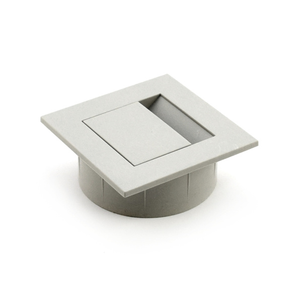 Заглушка для кабель-канала квадратная, светло-серый