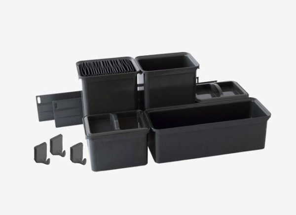 Выдвижная система Диспенса Джуниор Слим/Юбокс №5 в базу 300мм, h=640-728 мм, антрацит, Kessebohmer