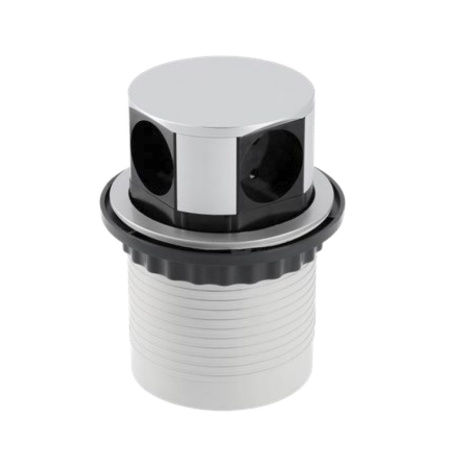 Вертикальная, 4хEURO, Ø100мм, полуавтомат, пластик, серый, провод 2м, GTV