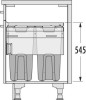 Система хранения белья Laundry-Carrier 45 NEW, 2х33л, 412-418х528х545мм, металл/пластик