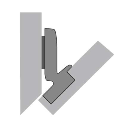 Петля INTERMAT 9944, накладная, -45*/125*, чашка TH42, d=35мм