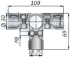 R-44/2 Муфта тройная угловая НЕРАЗБОРНАЯ, CMF