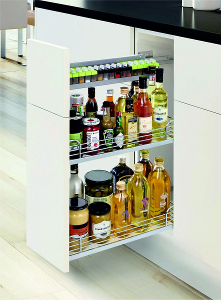 Выдвижная система Комфорт в базу 200мм, 2 полки Арена Классик, правый, хром, Kessebohmer