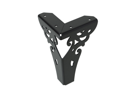 Опора нерегулируемая, h=150мм, металл, черный матовый, JET