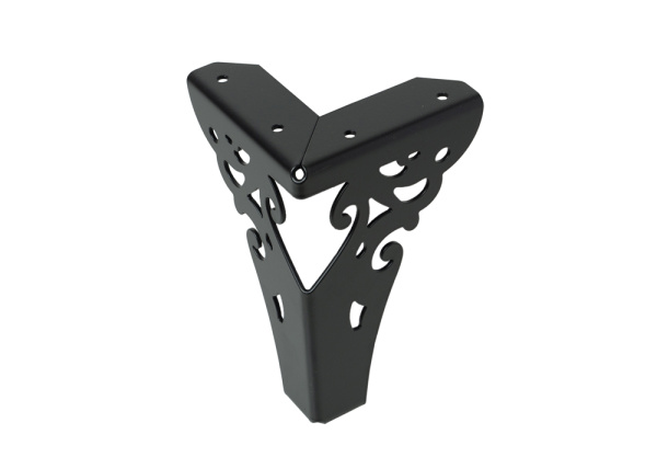 Опора нерегулируемая, h=150мм, металл, черный матовый, JET