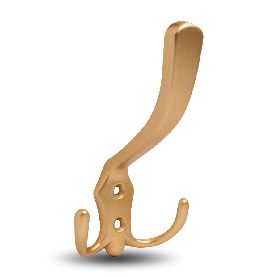 Крючок, 585, трехрожковый, металл, матовое золото