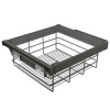 Корзина для белья в шкаф на 600мм, 490х520х210мм, полное выдвижение, с доводчиком, графит