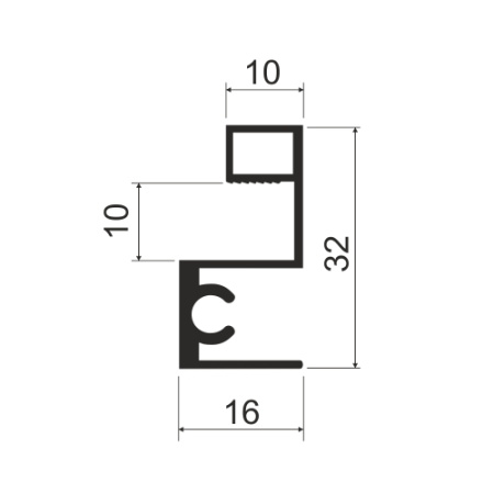Горизонталь верхняя L=4000мм, белый матовый soft touch