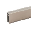 Плинтус пристеночный, 12х25мм, L=4200мм, с алюминиевой накладкой, пластик, полированный никель