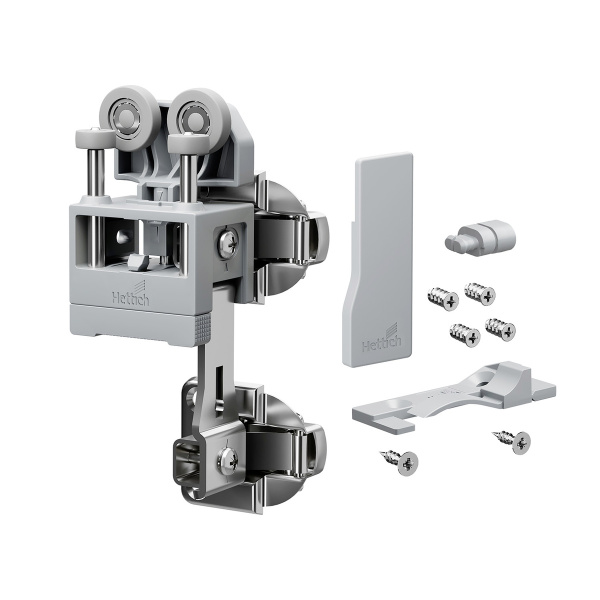 Комплект фурнитуры WingLine L, 12кг, с самозакрыванием, без напр. элемента, серый, правый