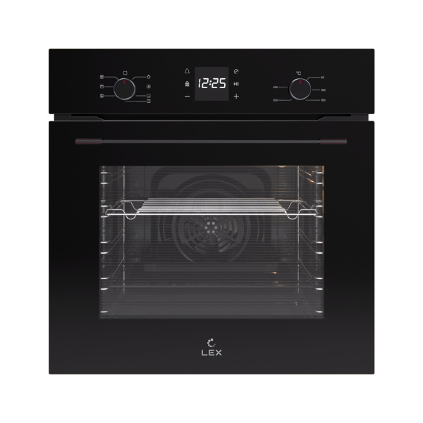 Духовой шкаф EDM 076 BBL, 60 см, стекло, черный, Lex