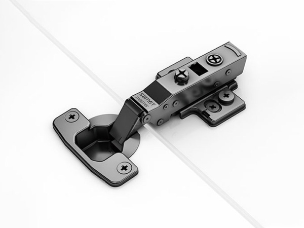 Петля MASTER BLACK, накладная, со встроенным доводчиком, 48мм, Samet