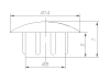 Заглушка для технических отверстий, d=8мм, коричневая