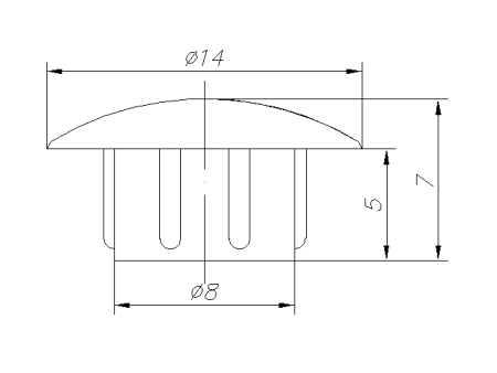 Заглушка для технических отверстий, d=8мм, коричневая