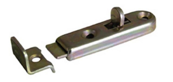 Задвижка мебельная 15х50мм, латунь