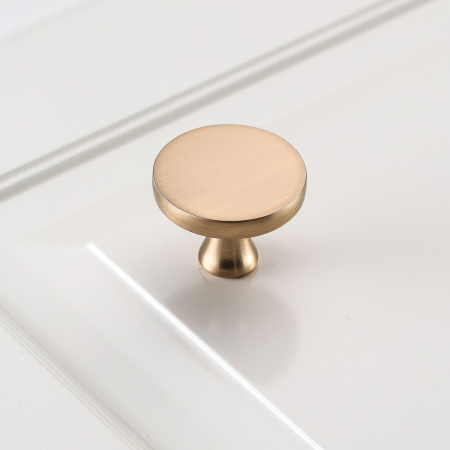 Ручка-кнопка, DUNE, d=33,5мм, металл, позолоченная латунь, GTV