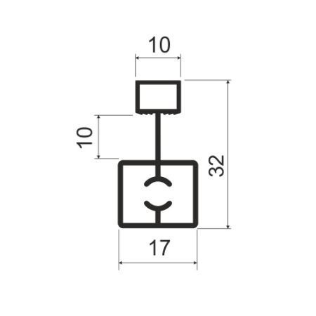 Горизонталь средняя L=5800мм, латунь