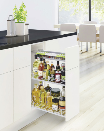 Выдвижная система Комфорт II в базу 300мм, 2 полки Арена Классик, левый, титан, Kessebohmer