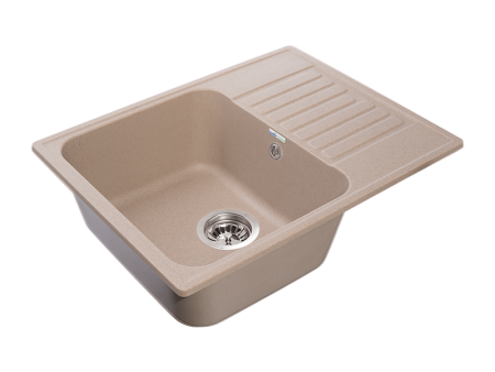 Мойка GranFest QUARZ 13, 617х480 мм, песочный (прямоугольная, без сифона)