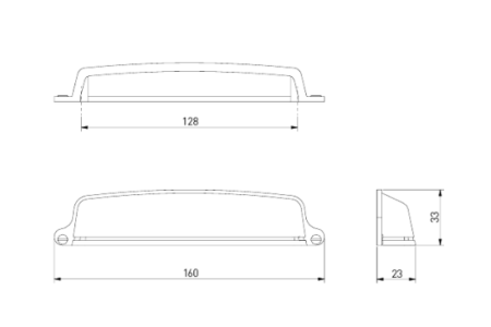 Ручка-раковина, EVER, 128мм, металл, черный матовый, GTV