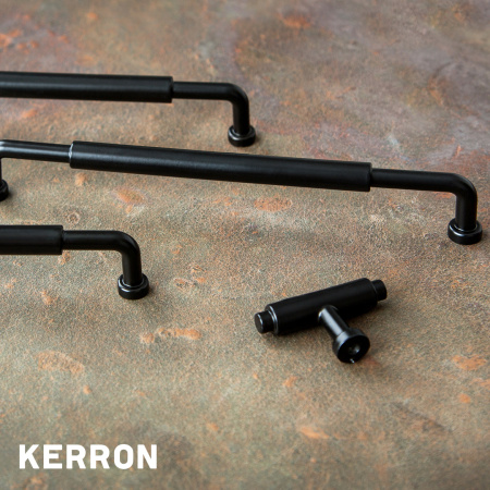 Ручка-кнопка, K-2623 BL, 50х12х30мм, металл, черный матовый