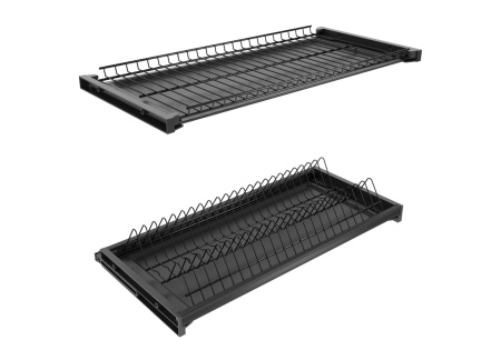 Сушка 2-х ярусная, 900мм, с 2-мя поддонами, с рамой, полимерное покрытие, черный