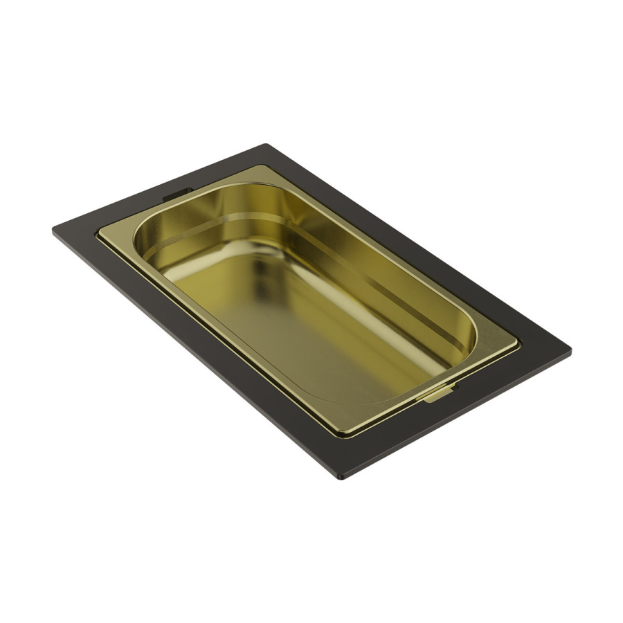 Контейнер DC-03-1-LG, 376x220x65мм, нержавеющая сталь, светлое золото