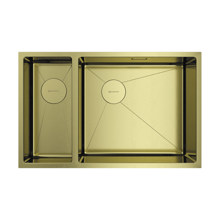 Мойка Taki 69-2-U/IF-R Side-LG, нержавеющая сталь, светлое золото