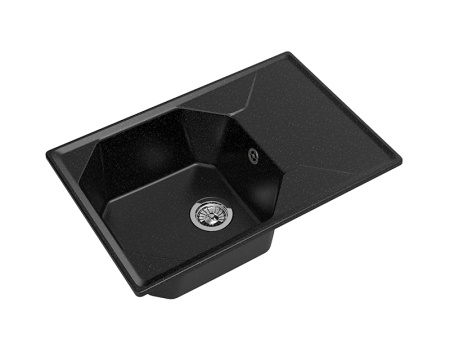 Мойка GranFest UNIQUE U-740L, 740х500 мм, черный