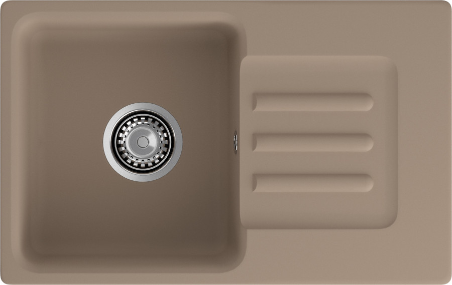 Мойка ЭкоМ М-680, 680х430мм, мрамор, песочный (без сифона)
