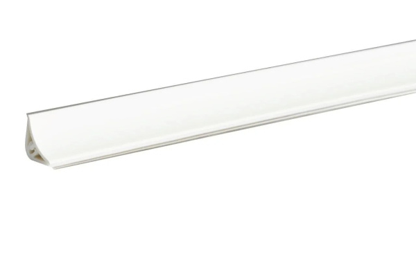 Плинтус LB-15, белый блеск (глянец), L=3000мм, 14,4х14,4мм 