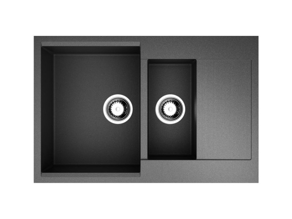 Мойка Daisen 78-2-BL, Artgranit/черный
