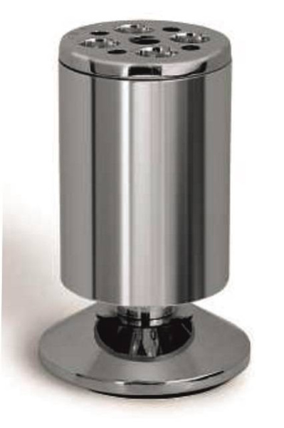 Опора регулируемая, d=50мм, h=100мм, сталь, хром/хром 