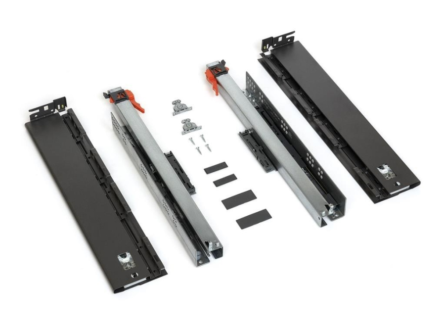 Ящик ALPHABOX с доводчиком (SC), H116/63мм, L=500мм, антрацит, инд.упак., Samet